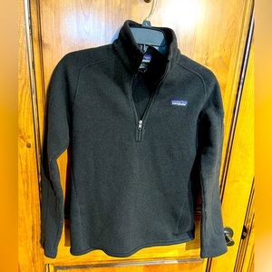 Patagonia half zip black Sz SM